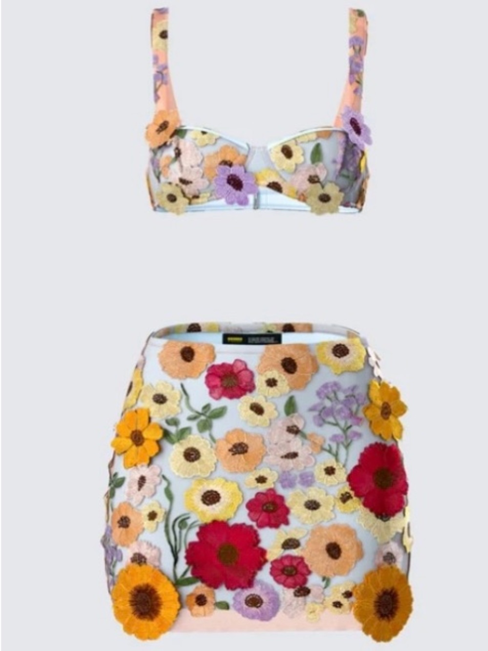 FINESEE FLORAL TWO-PIECE SET